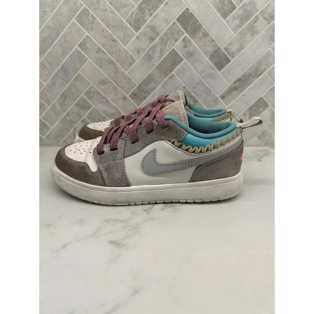 Air Jordan 1 Low Alt SE PS‎ Sail Violet Dust' FQ8093-100 Youth Kids Size 1Y 1 Y